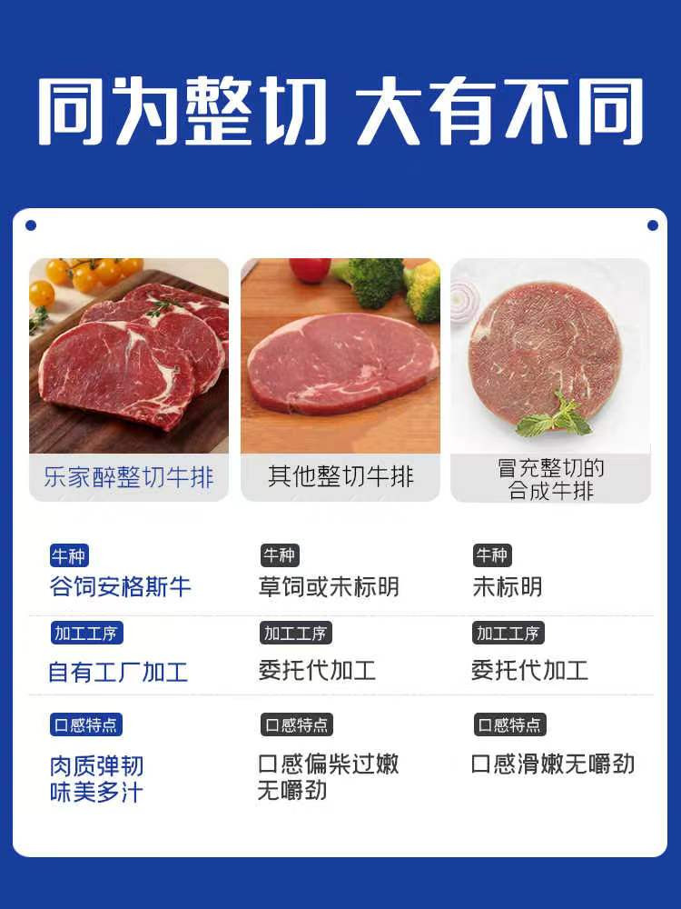 【诸暨特色】乐家醉原肉整切牛排儿童套餐10片菲力西冷腌肉牛肉