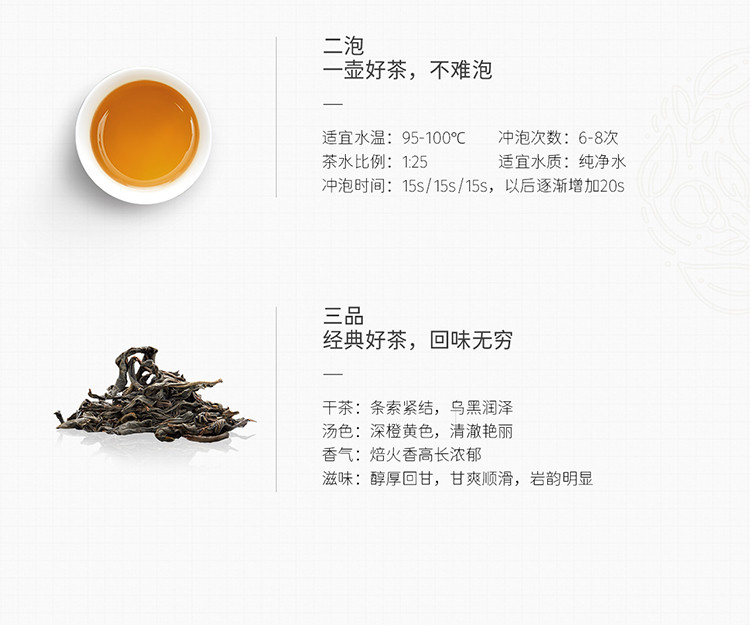 【博鳌亚洲论坛官方指定用茶】小罐茶 商务系列 金多泡两罐装 大红袍茶礼盒装 80g