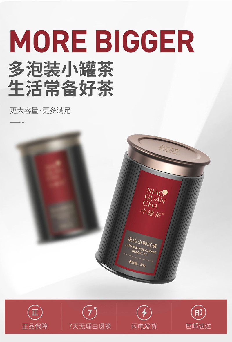 【博鳌亚洲论坛官方指定用茶】小罐茶 多泡装系列 正山小种红茶 礼盒装50g