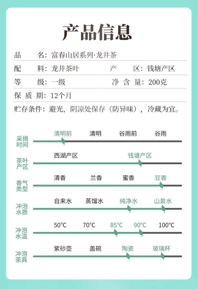 忆江南  龙井纸包（一级）200g