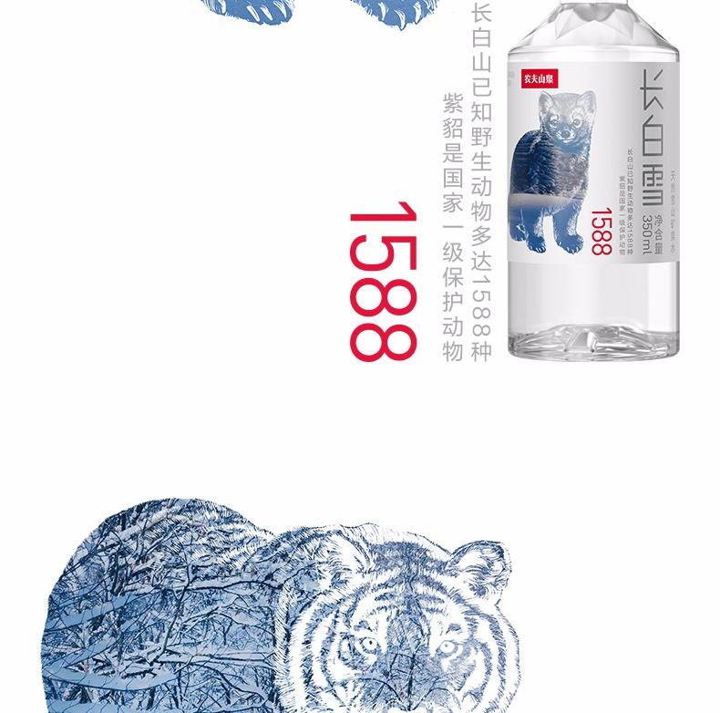 农夫山泉 长白雪天然雪山矿泉水350ml*24瓶