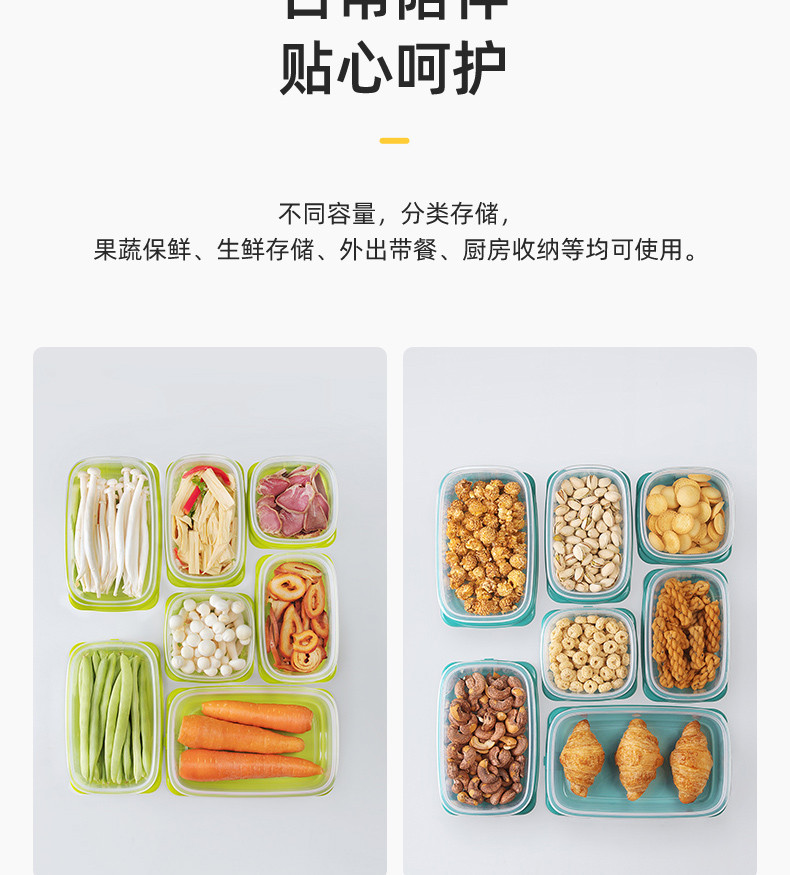 茶花收纳盒冰箱保鲜盒 厨房用品饺子冷冻盒储物盒子 便当盒食饭盒品盒