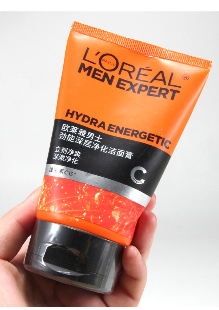  欧莱雅/LOREAL 男士劲能洁面膏洗面奶深层净化控油 新旧随机发