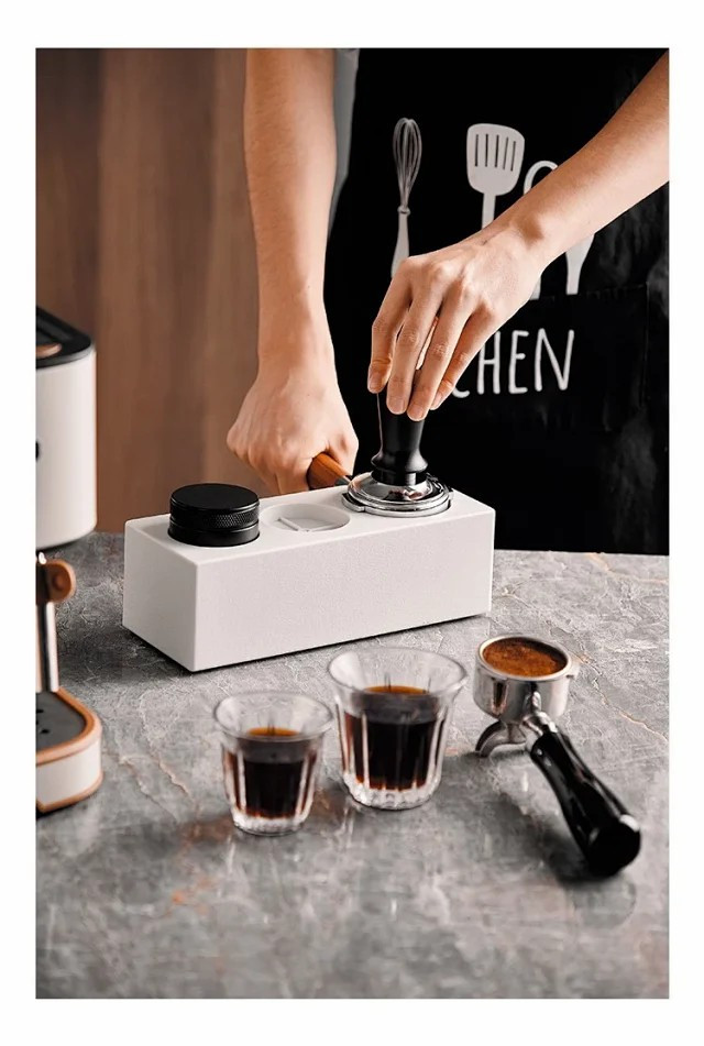 咖啡压粉填压器布粉锤底座套装意式咖啡机配套器具支架恒定压粉锤器