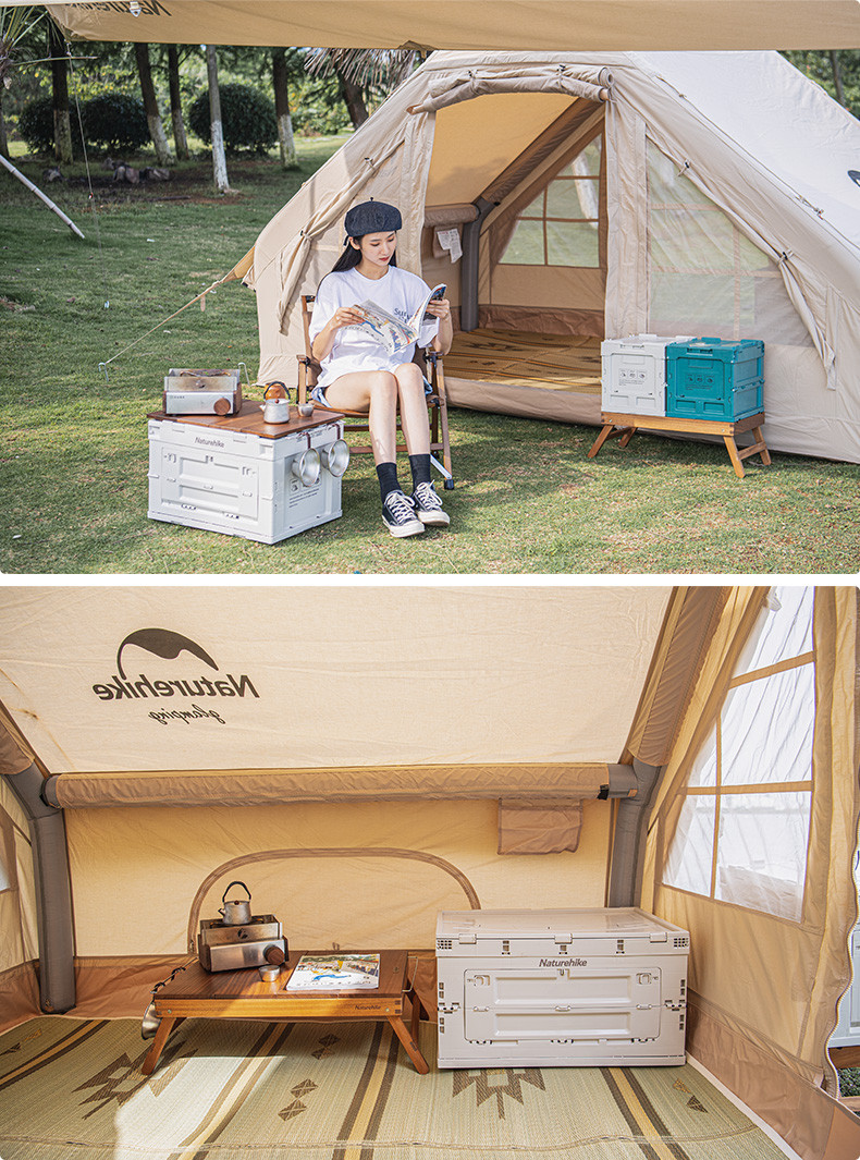 户外露营PP折叠收纳箱便携户外露营帐篷野营装备餐具收纳包