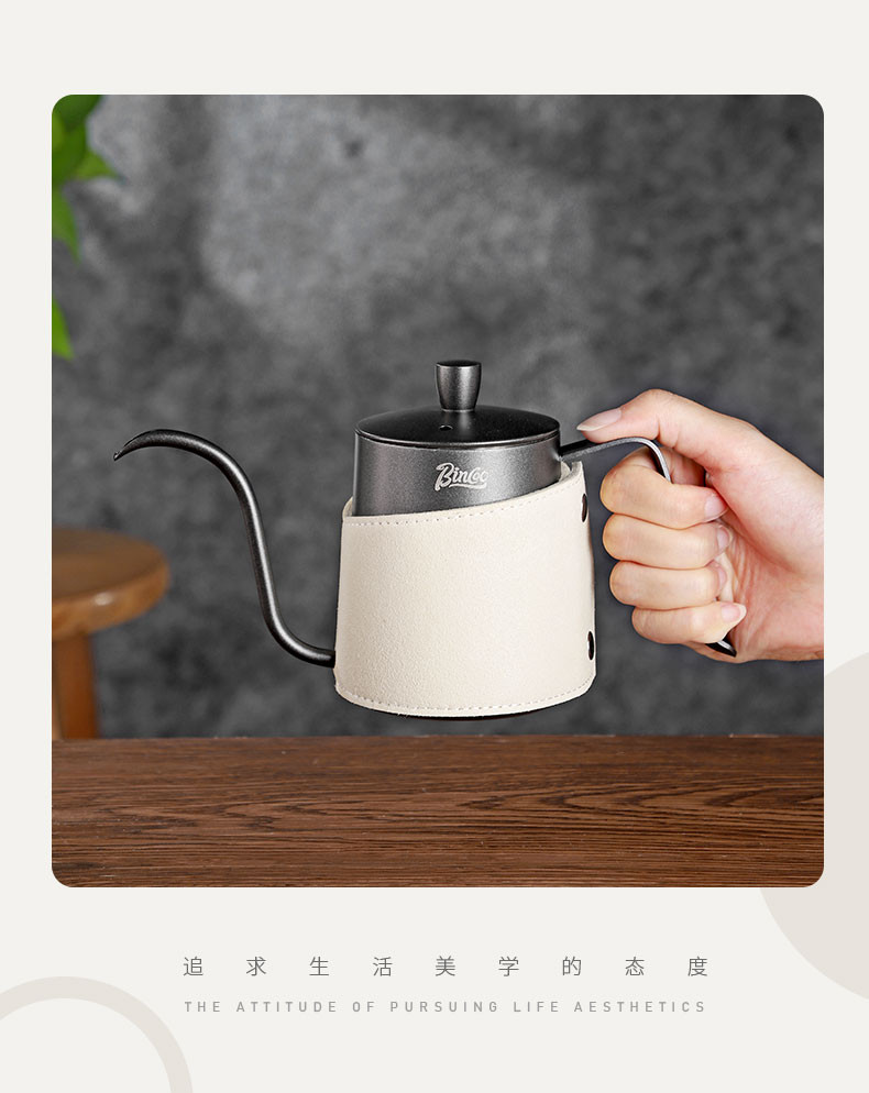 华象 家用咖啡制作长嘴细口不锈钢手冲咖啡壶挂耳咖啡壶组合