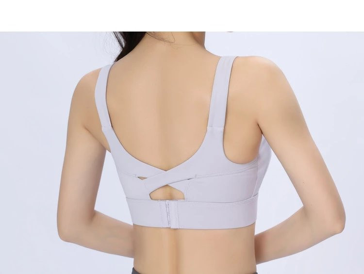 芙拉迪春夏工字后背固定一体式搭扣防震运动内衣女士运动背心