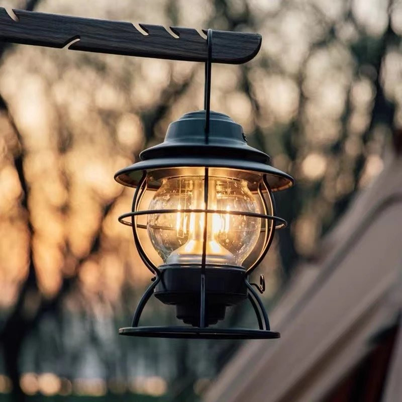 牧蝶谷户外露营可移动复古氛围超大野营长续航马灯