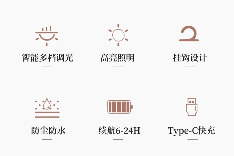 牧蝶谷户外露营便携式小型应急充电背包灯可吊挂可驱蚊