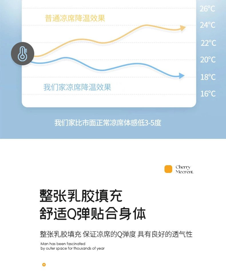 芙拉迪 夏季透气家用卡通可水洗凉感丝乳胶凉席空调席两件套三件套