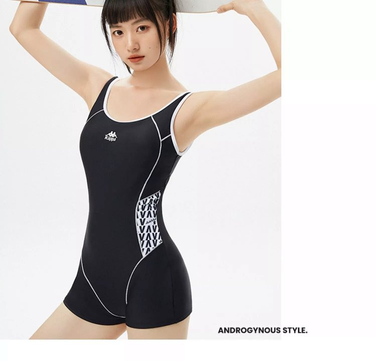 芙拉迪夏季游泳运动简约大气款女士平角连体泳衣