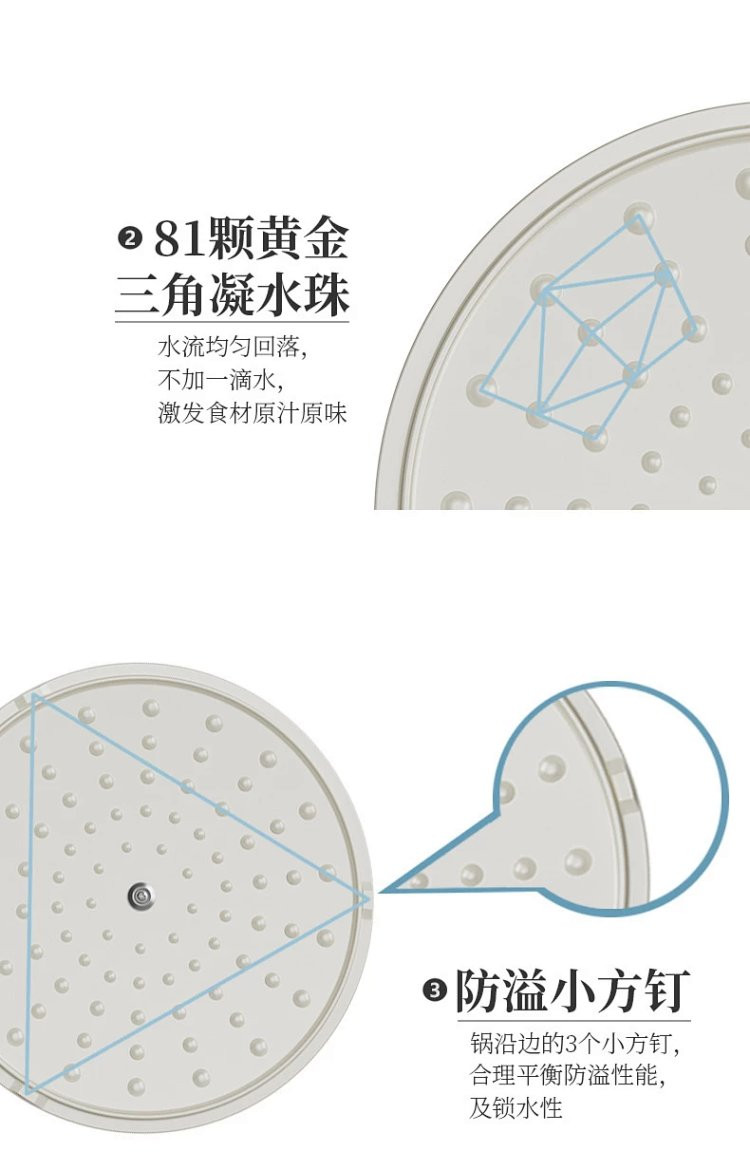 牧蝶谷 极简轻奢风家用麦饭石平底不粘罗马柱珐琅深煎锅 一锅多用轻油少烟