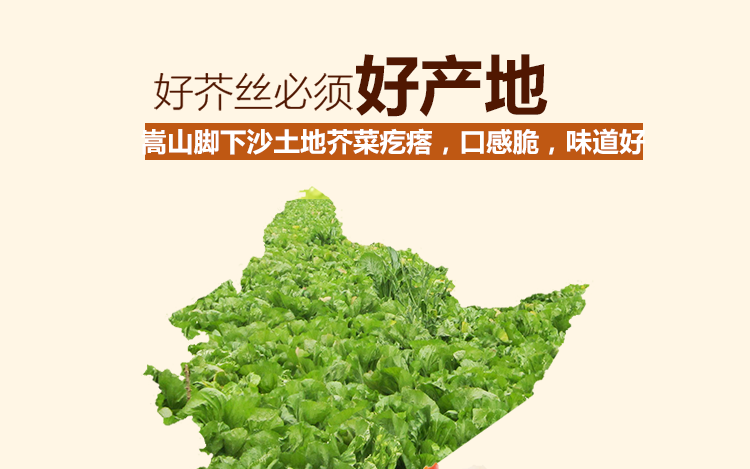 登封特产  嵩山芥菜丝  汆味芥菜丝  500g*2袋装