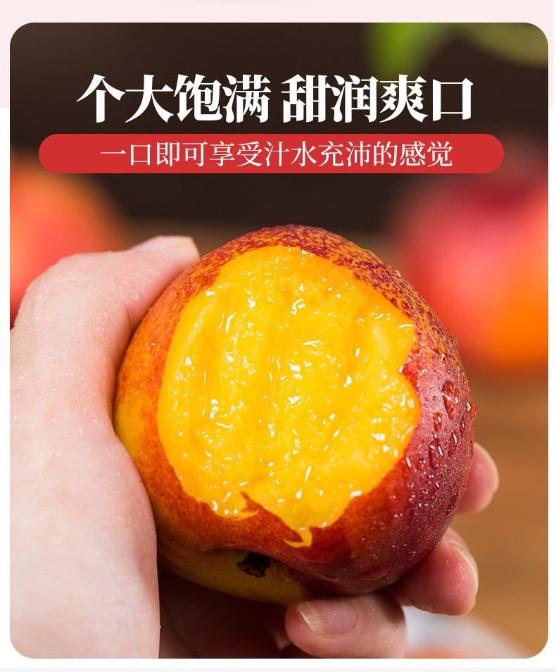 农家自产 陕西黄肉油桃，香甜多汁，皮薄光滑