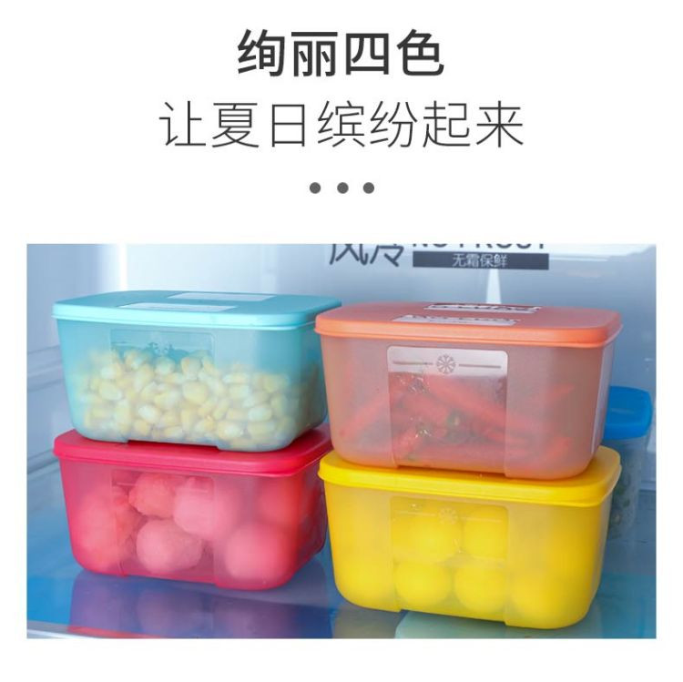 特百惠 特百惠(Tupperware)缤纷密封冷冻盒4件套套装700mlx4随机色