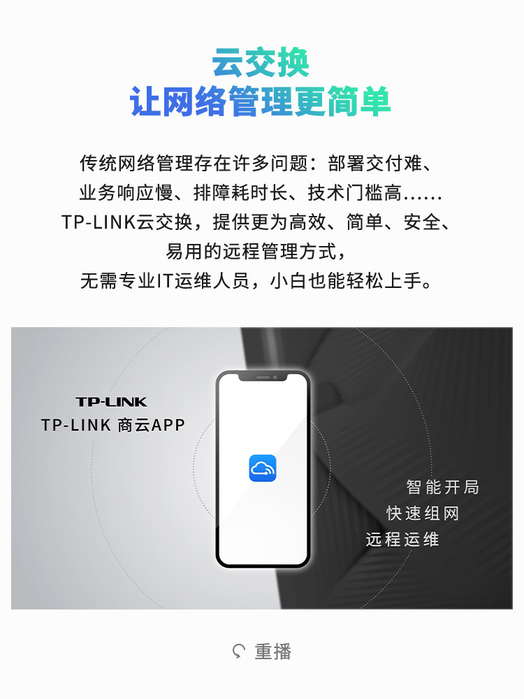 普联（TP-LINK） 云交换 8口全千兆Web云管理交换机TL-SG2008D