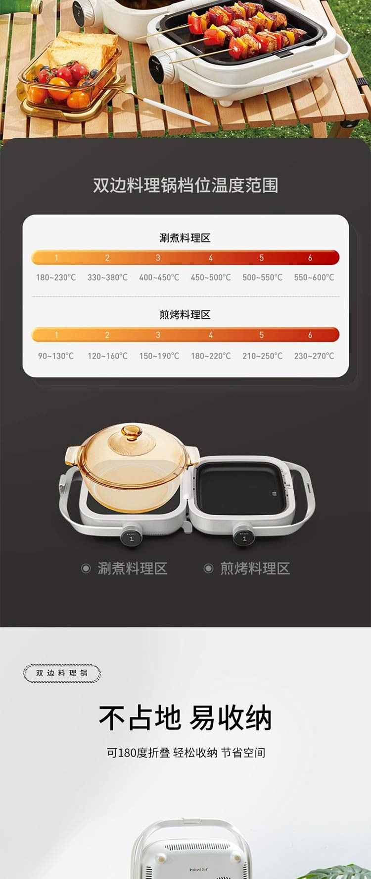 Corelle Brands康宁 双边料理锅IB-FMC/WH 汤锅