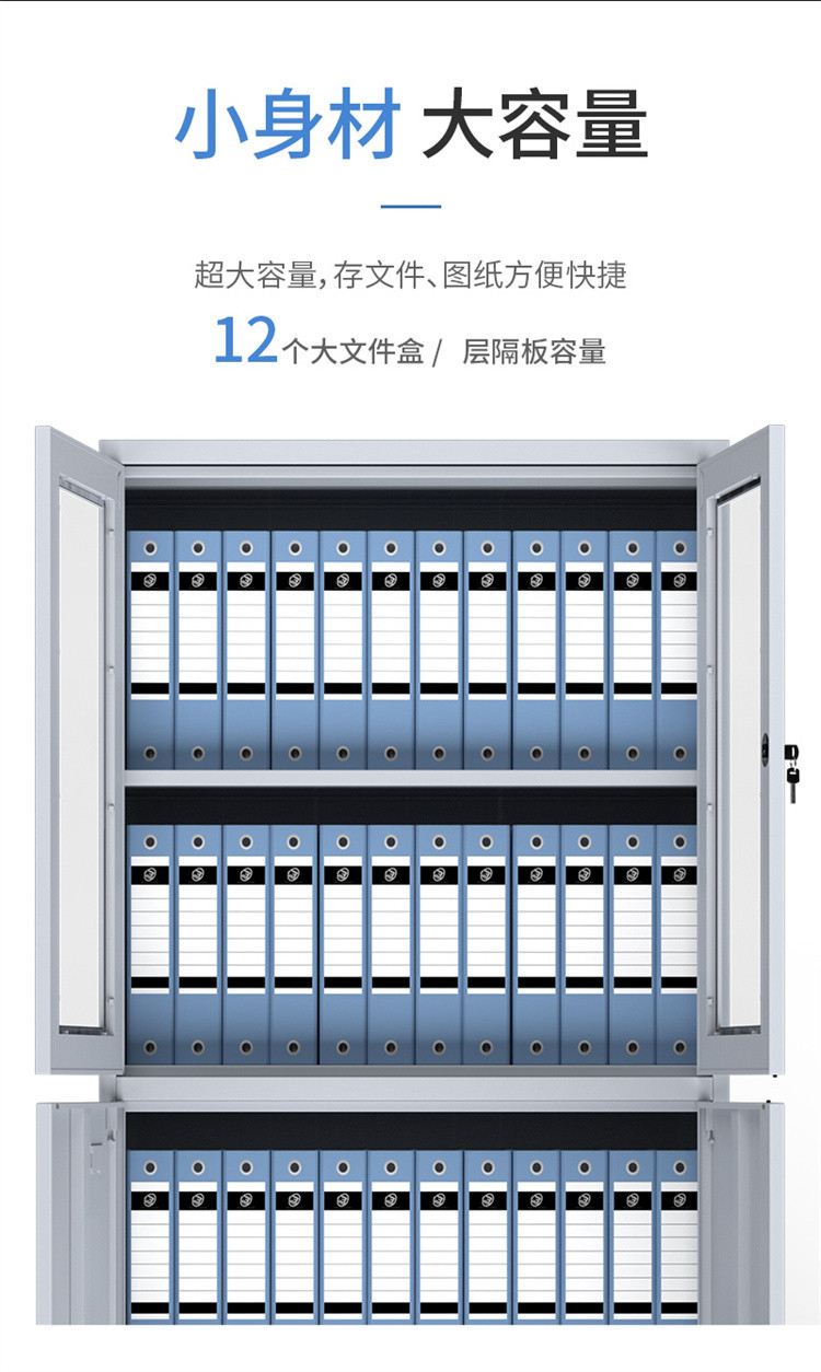洛港 加厚文件柜 办公室文件柜 财务凭证柜 资料柜 储物柜 铁皮柜 带锁 档案柜 工具收纳/台