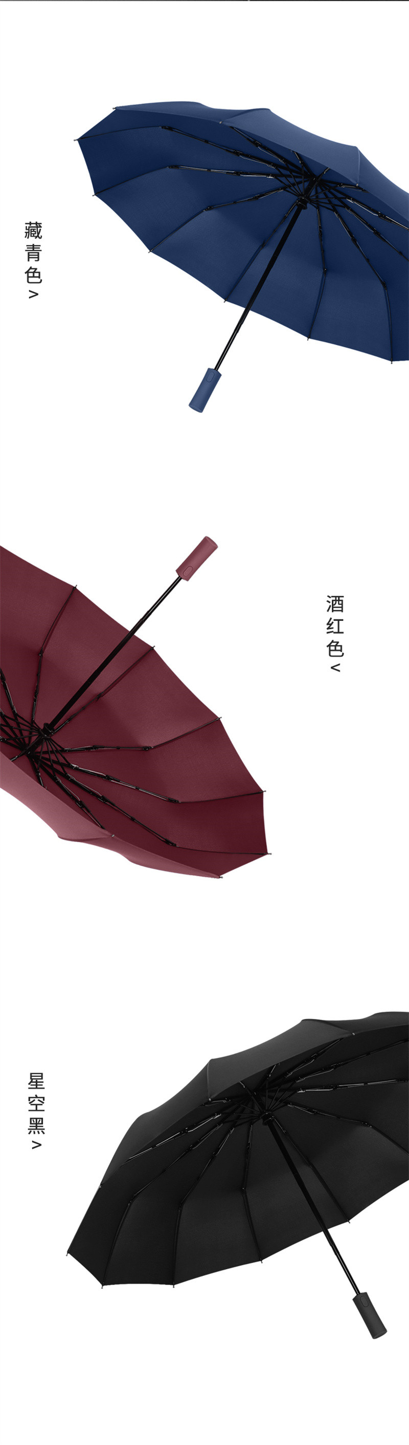 洛港 雨伞全自动大号折叠男士女太阳防晒超大抗风折叠晴雨两用/个