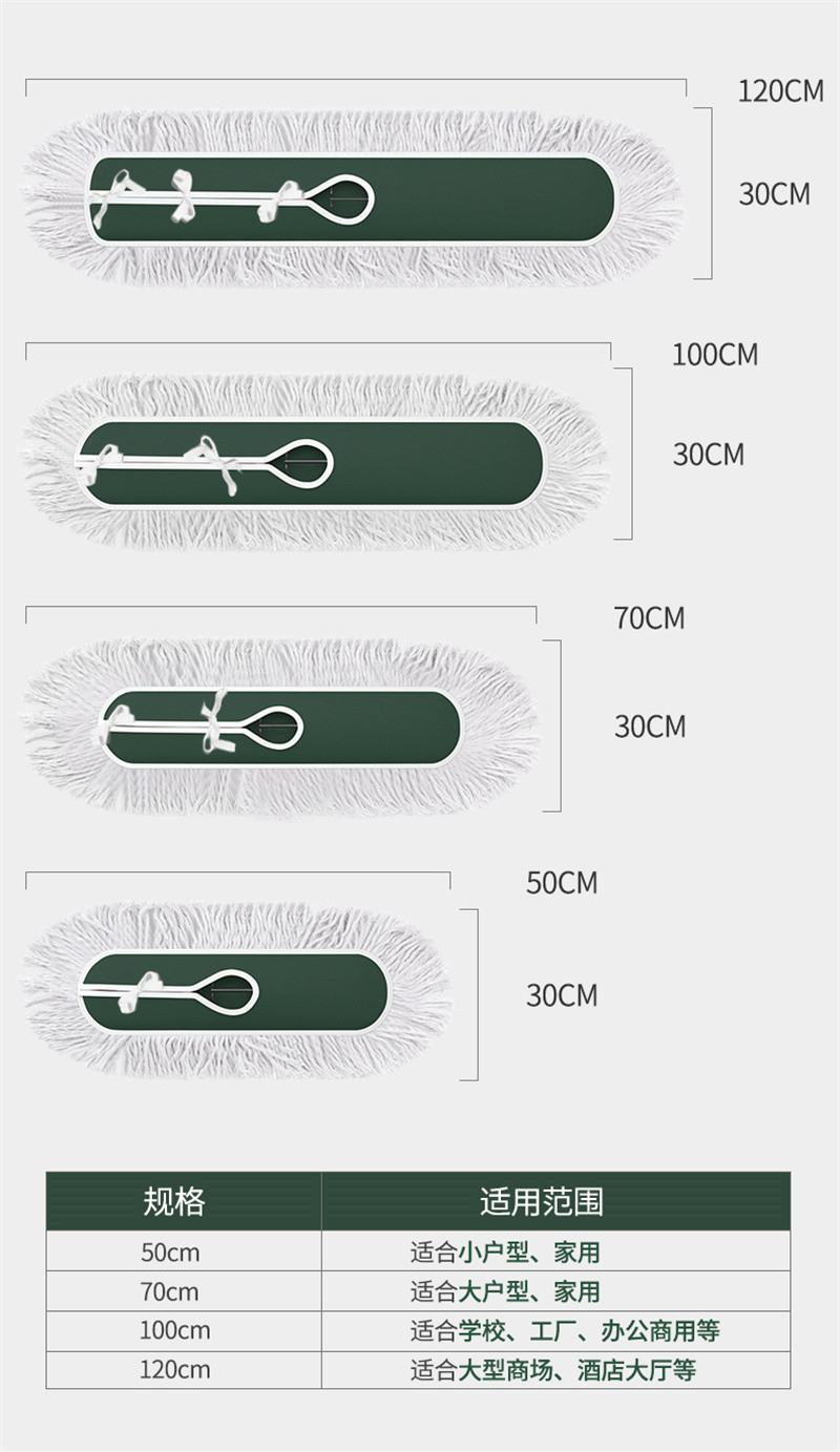 洛港 平板拖把大号尘推酒店大排拖家用一拖地净商用长拖布地拖/个