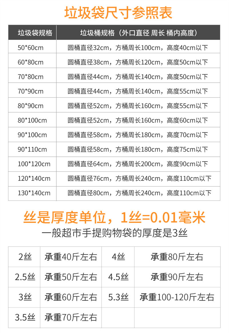 洛港 大垃圾袋大号加厚黑色酒店环卫家用厨房塑料袋子