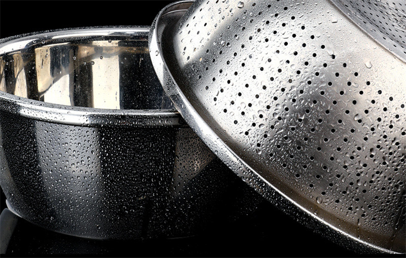 洛港 洗菜盆套装不锈钢盆子洗米盆沥水盆家用漏盆打蛋盆和面盆汤