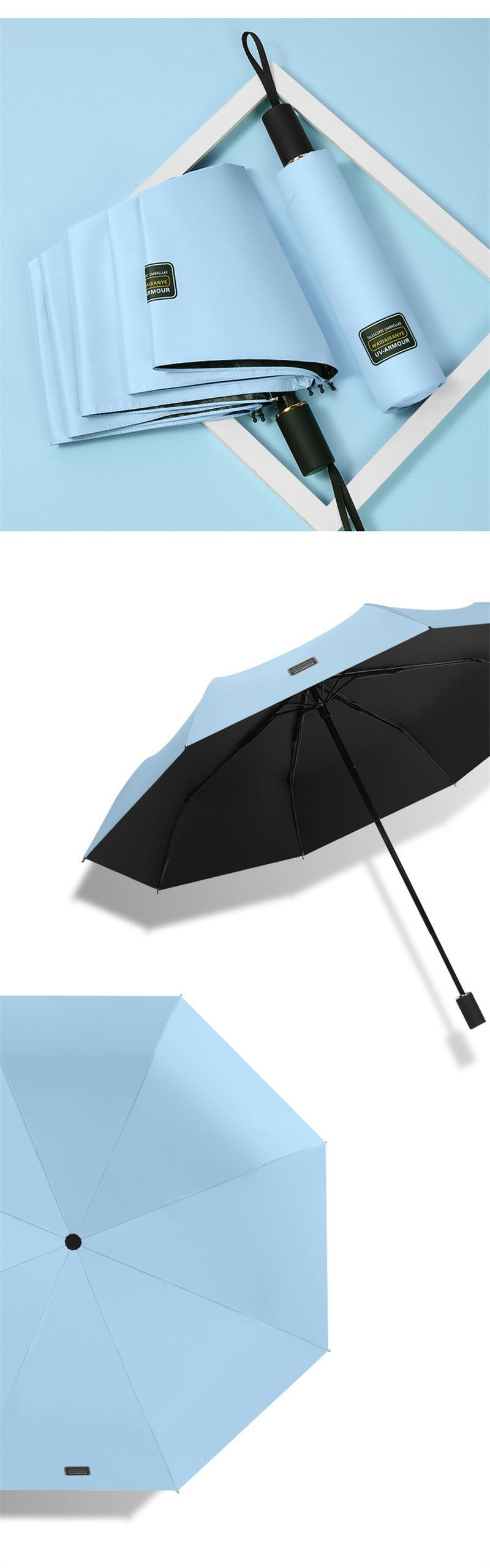 洛港 晴雨伞自动两用女遮阳防晒男折叠定制可印logo广告 把