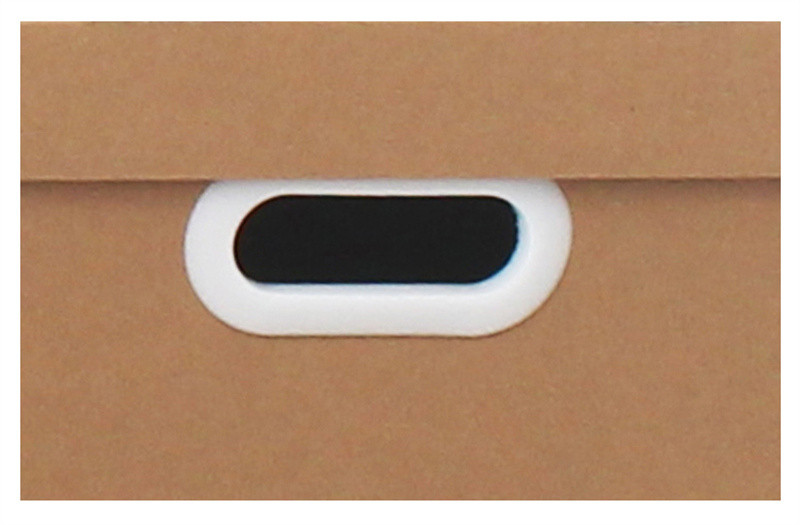 洛港  牛皮纸质收纳箱有盖装书纸盒文件档案箱子收纳盒带盖储物