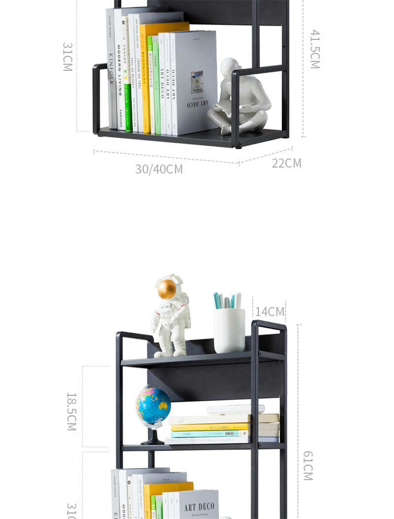 洛港  简易书架置物架办公室桌面小架子家用桌上多层宿舍书桌整理收纳