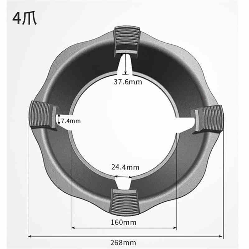 洛港 炒锅奶锅防滑架子燃气煤气灶防风罩支架配件炉架小锅架四五爪通用