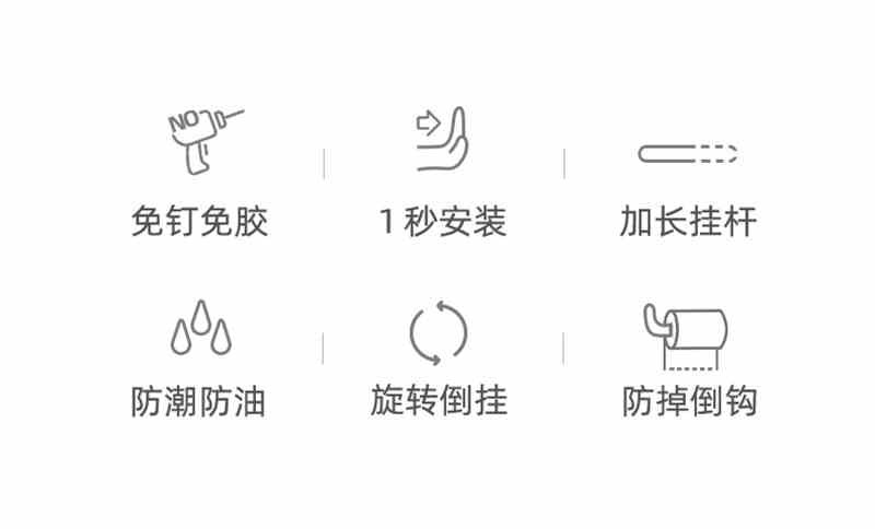 洛港 厨房纸巾架免打孔橱柜卷纸架置物架厨房用纸巾保鲜膜抹布收纳挂架