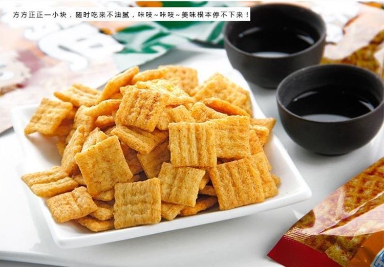 琥珀小米锅巴7g/袋迷你包装小吃一份70袋香脆膨化食品休闲零食