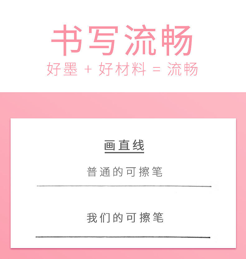 雅迎 可擦笔0.5晶蓝摩易擦笔炭黑色中性笔芯全针管魔力热可擦笔学生用