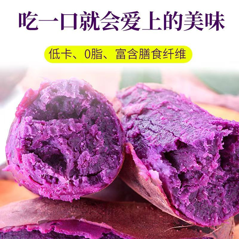小虎雀 【香甜紫薯】沙地紫薯新鲜紫罗兰红薯蜜薯紫地瓜蔬菜批发1