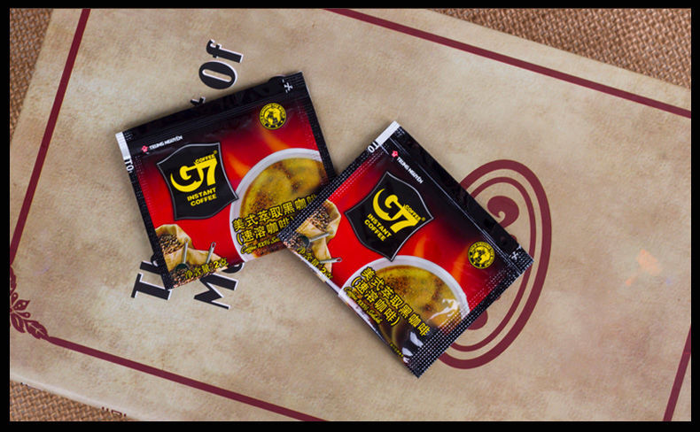 中原G7 越南进口美式纯黑咖啡粉30g*6盒速溶0糖0脂减无糖健身提神正品