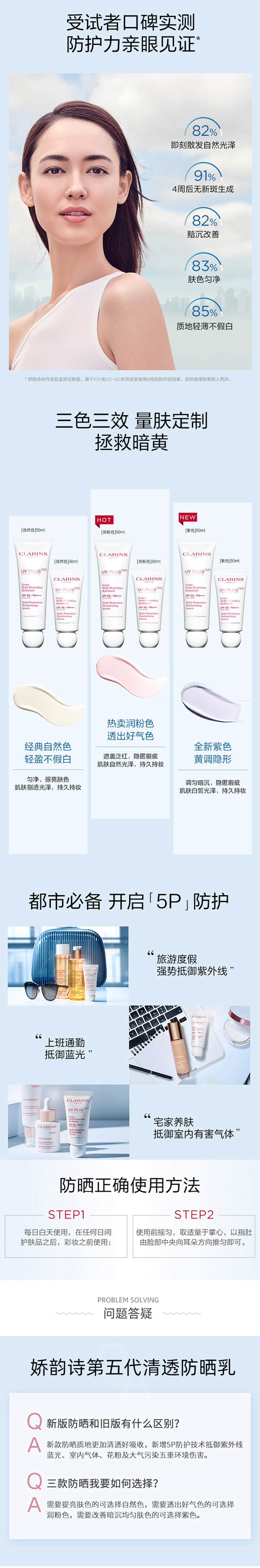 娇韵诗/Clarins 清透防晒隔离霜