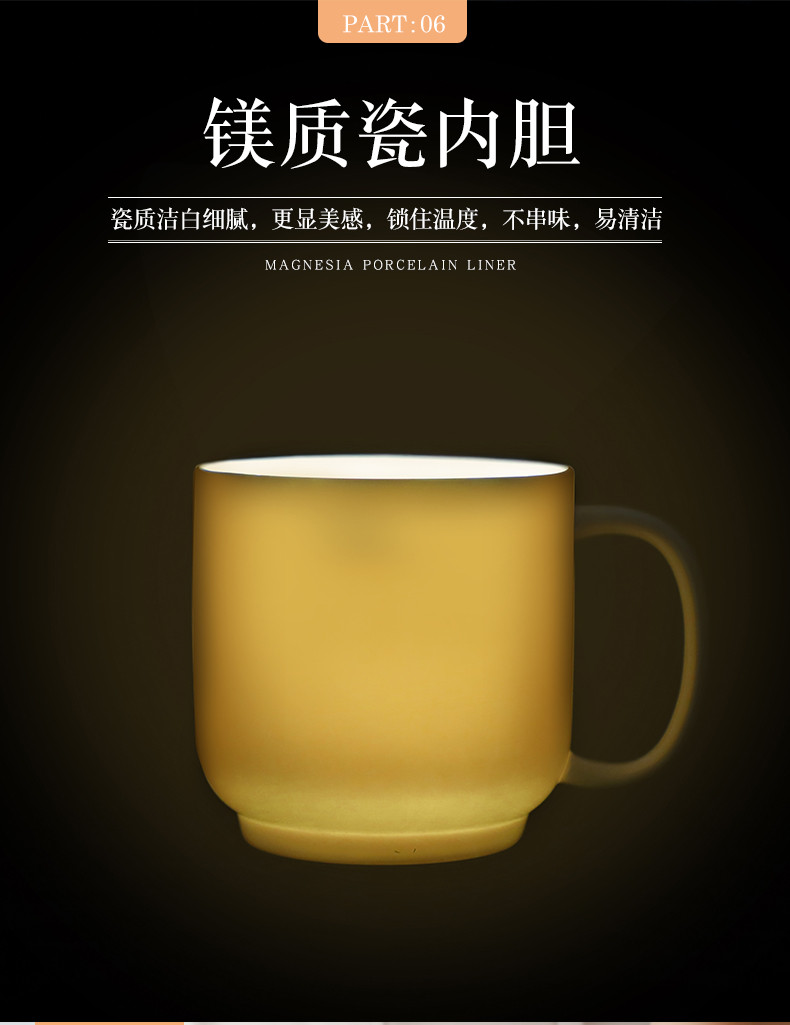 小猪帮厨 办公室养生电炖杯煮粥杯热牛奶电炖小型加热水杯0.6L MTS-10360A