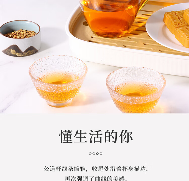 拜杰（BJ） 高硼硅玻璃公道杯带茶漏功夫茶杯大号茶滤分茶器 CJ-04