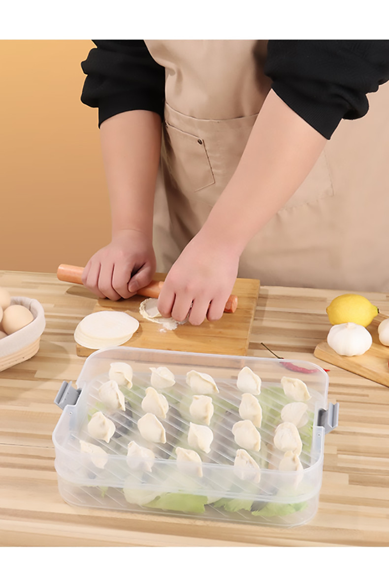 拜杰（BJ） 饺子盒饺子收纳盒冰箱保鲜食品级冷冻水饺馄钝盒 SK-75