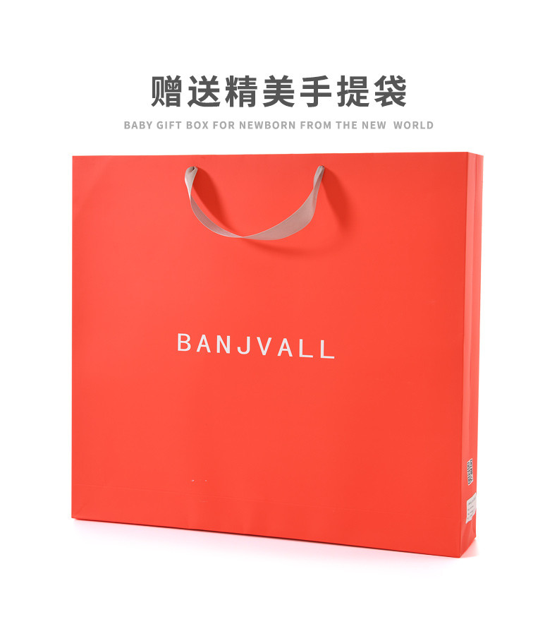 班杰威尔/banjvall 婴儿衣服新生儿纯棉刚出生宝宝套装满月用品百天见面礼婴儿礼盒夏季抱熊兔