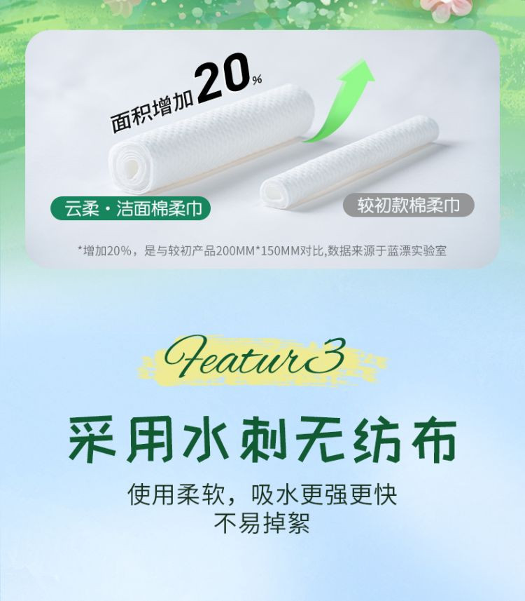 蓝漂LP-43127-1棉柔抽巾1包装（绿野森林）