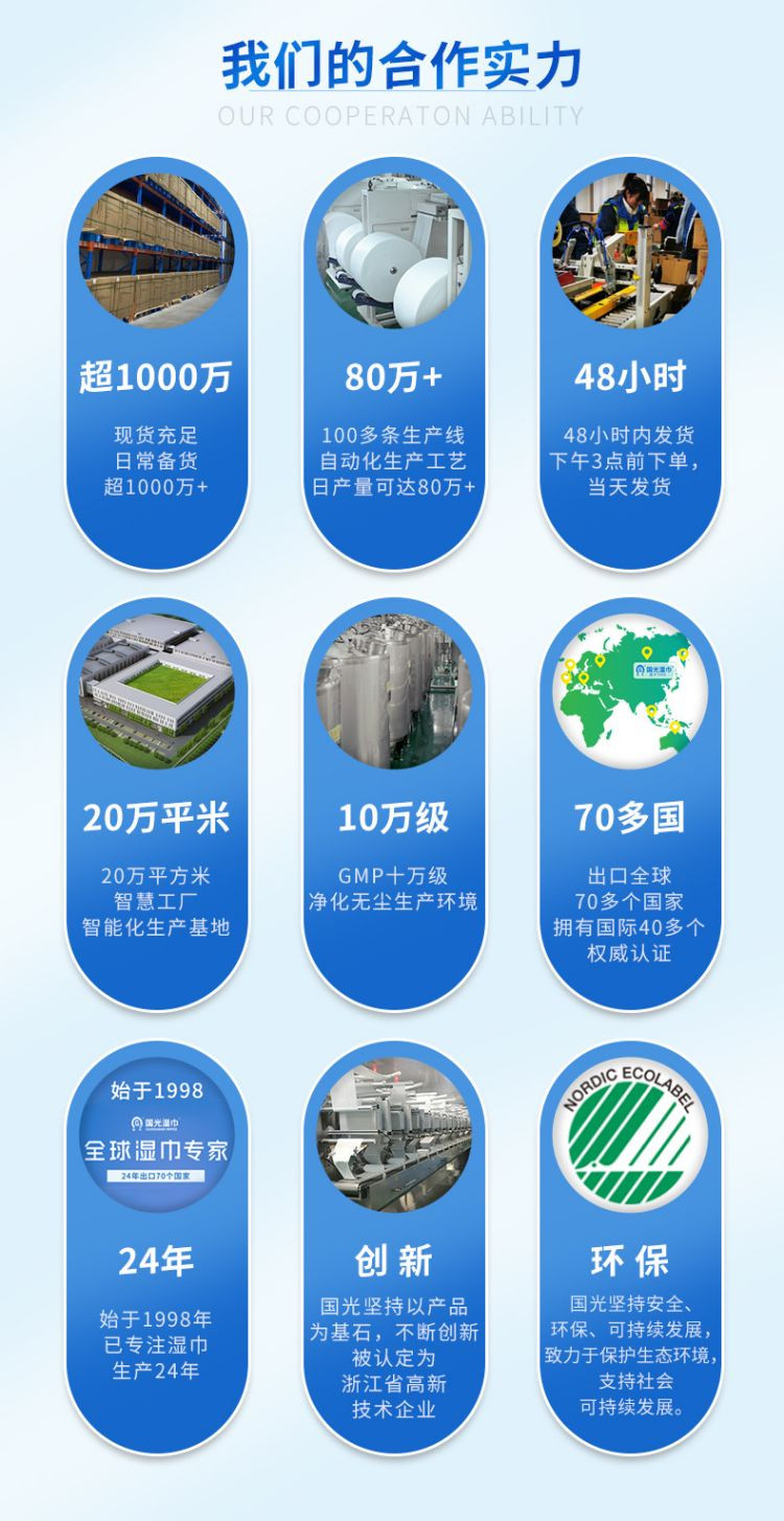 国光湿巾 75%酒精湿巾杀菌99.9%消毒卫生湿纸巾独立包装50抽1提