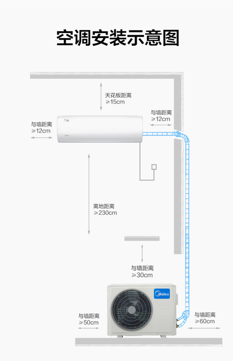 美的空调风酷变频冷暖大1.5匹空调挂机新一级能效省电节能空调带遥控器KFR-35GW/N8XHC1