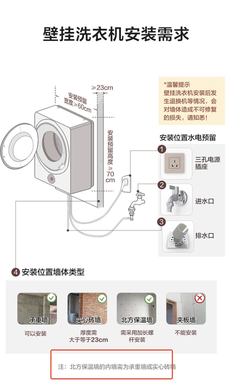 美的（Midea）壁挂洗衣机3KG家用滚筒洗衣机全自动儿童婴儿内衣洗衣机MG30MINI