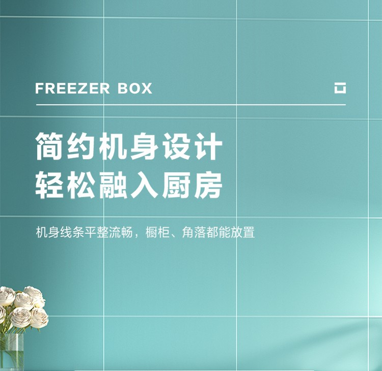  美的（Midea）电冰柜商用203升冷藏冷冻转换一级能效卧式囤货小电冷柜203KMD(E)