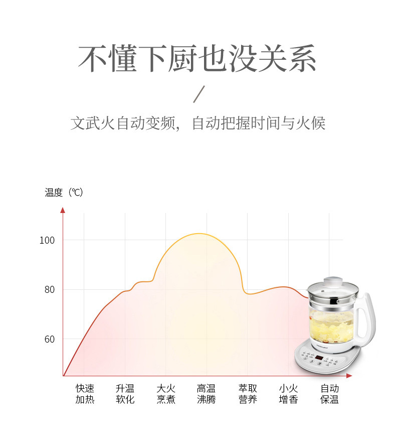 荣事达 养生壶电水壶1.5L煮茶器电热水壶烧水壶迷你玻璃煮茶壶煎药壶煮水壶烧水壶