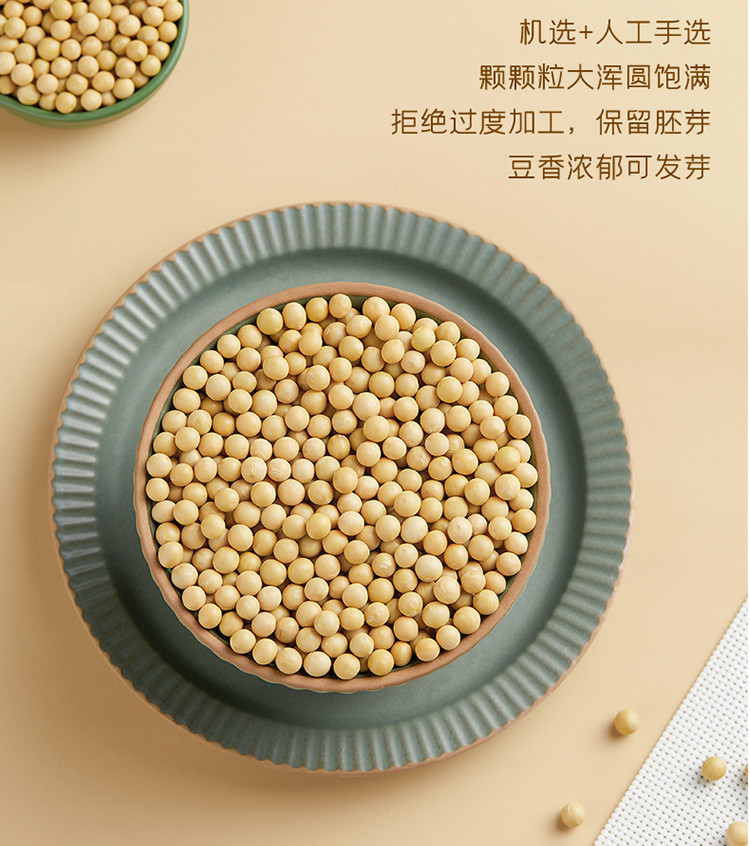 鲜山叔 东北黄豆500g/1袋