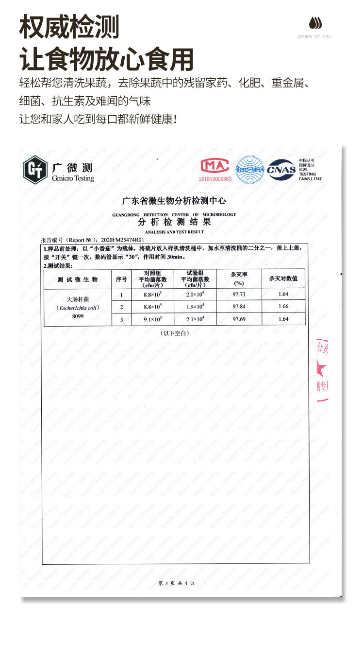 艾贝丽分体式果蔬净化仪 绿色ABL-GS13