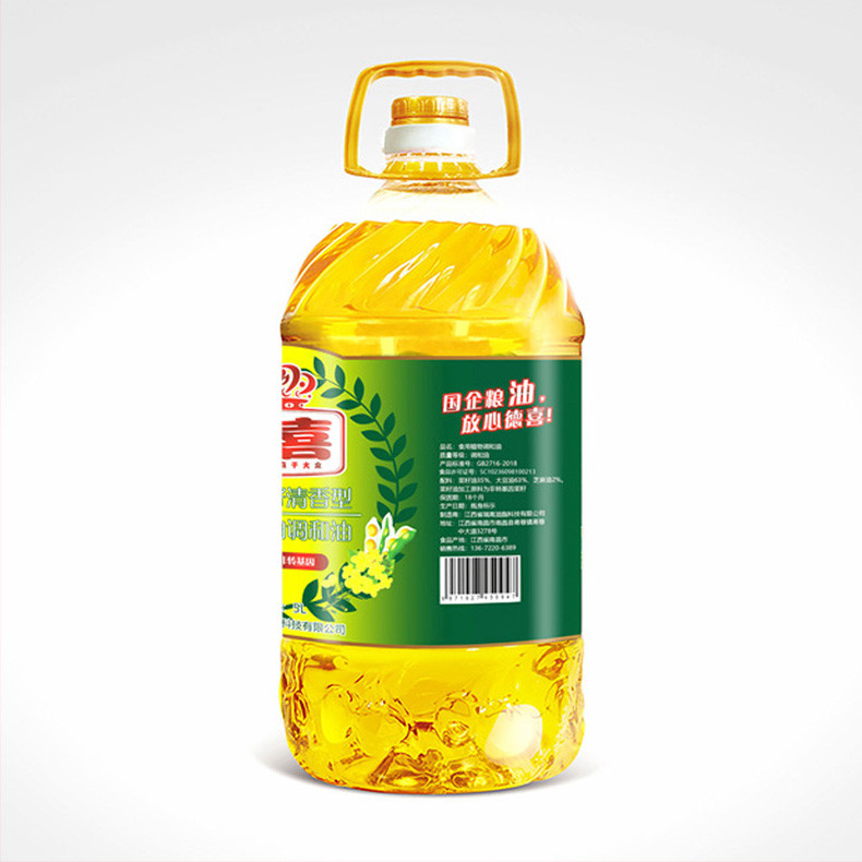 德喜 压榨菜籽清香型食用植物调和油5L