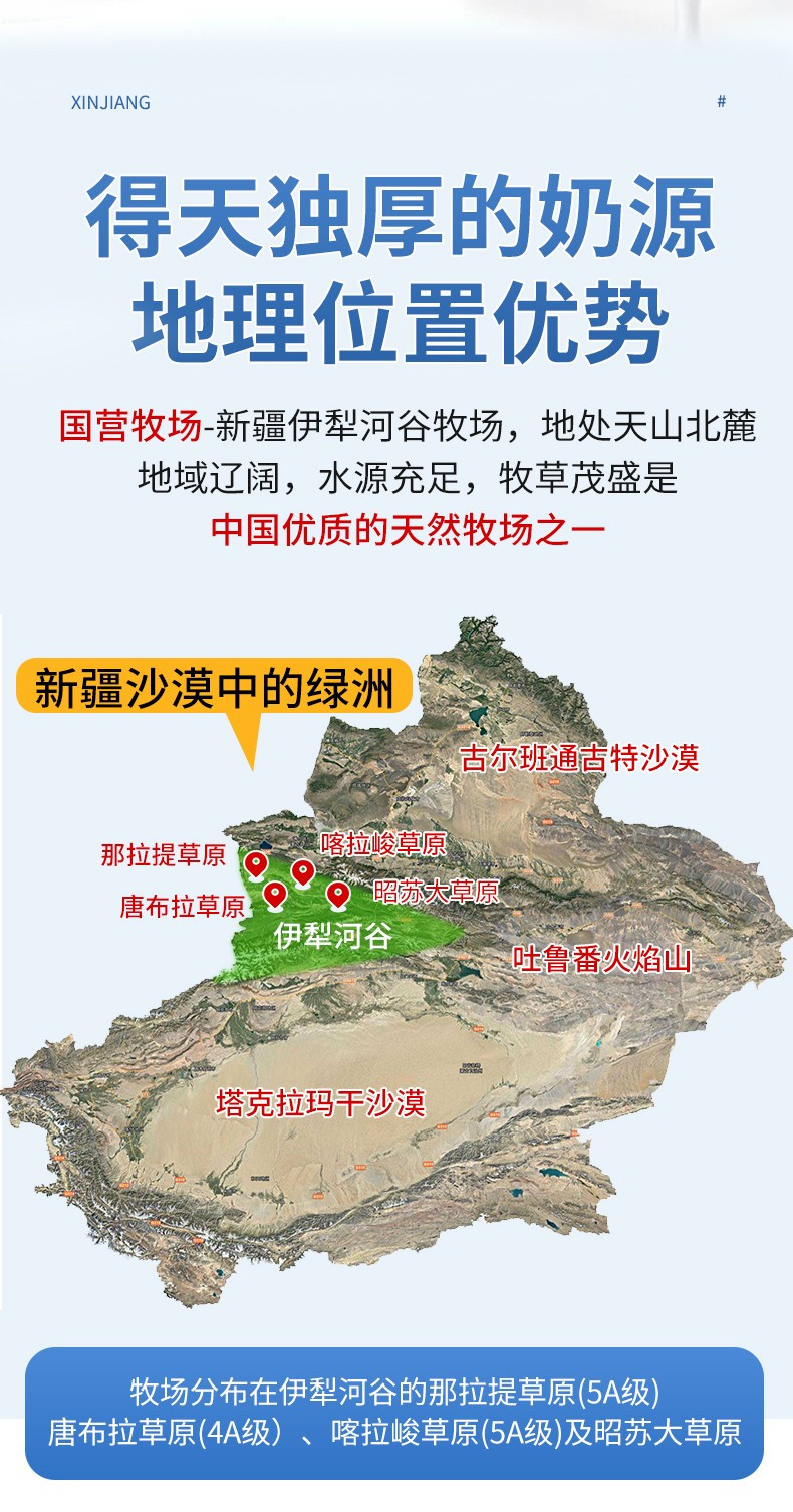  伊牧欣 新疆伊犁河谷草饲纯牛奶206g*12瓶米奥客包邮